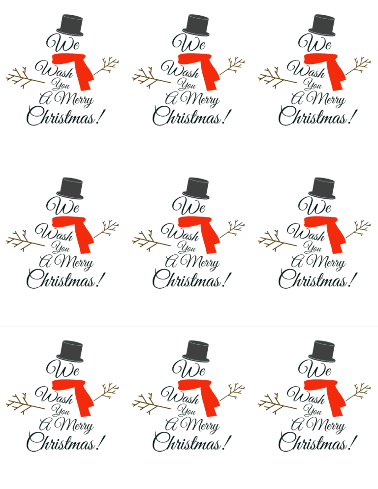 We Wash You A Merry Christmas Printable A Sparkle Of Genius