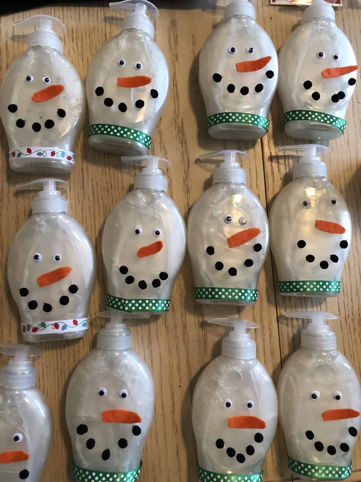 A group of different soap containers