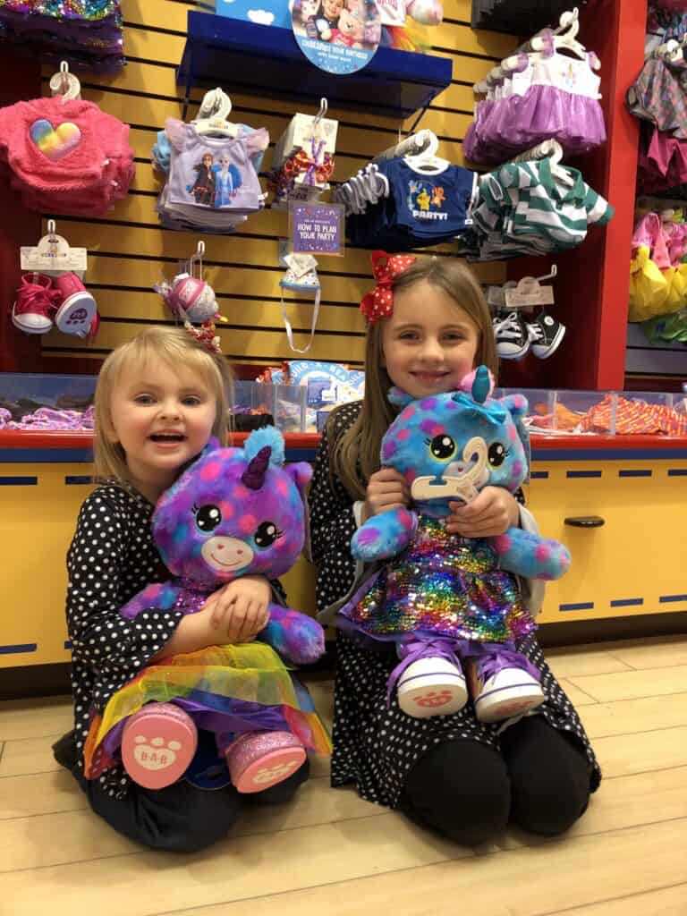 A group of stuffed animals