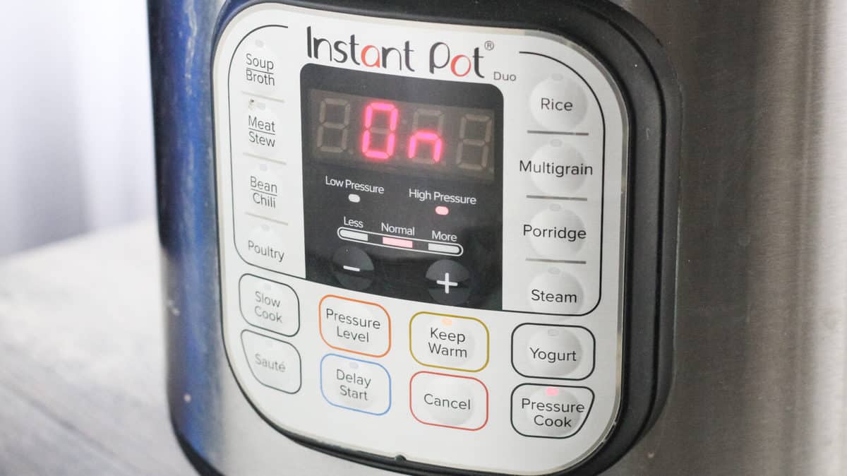 Closeup on an Instant Pot