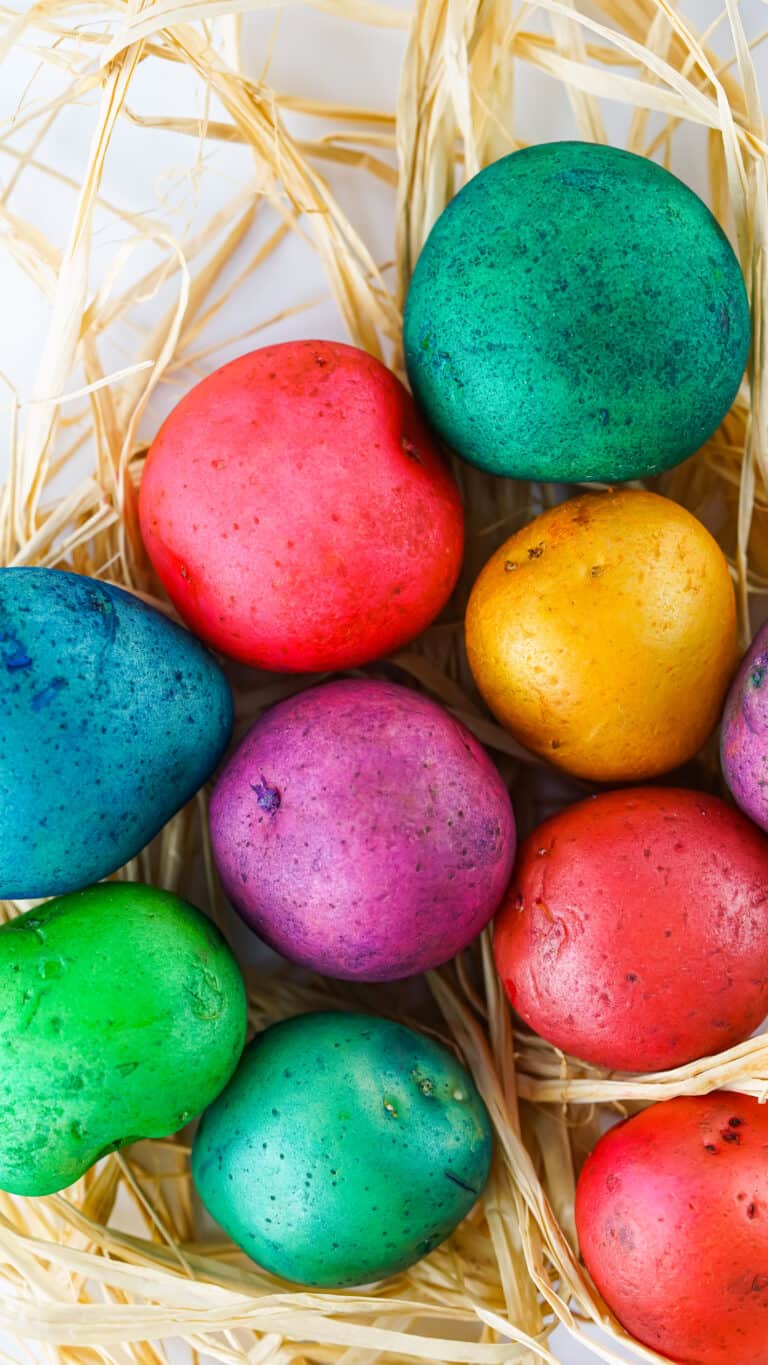 Potato Easter Egg Dying Alternative Easter egg dying Idea