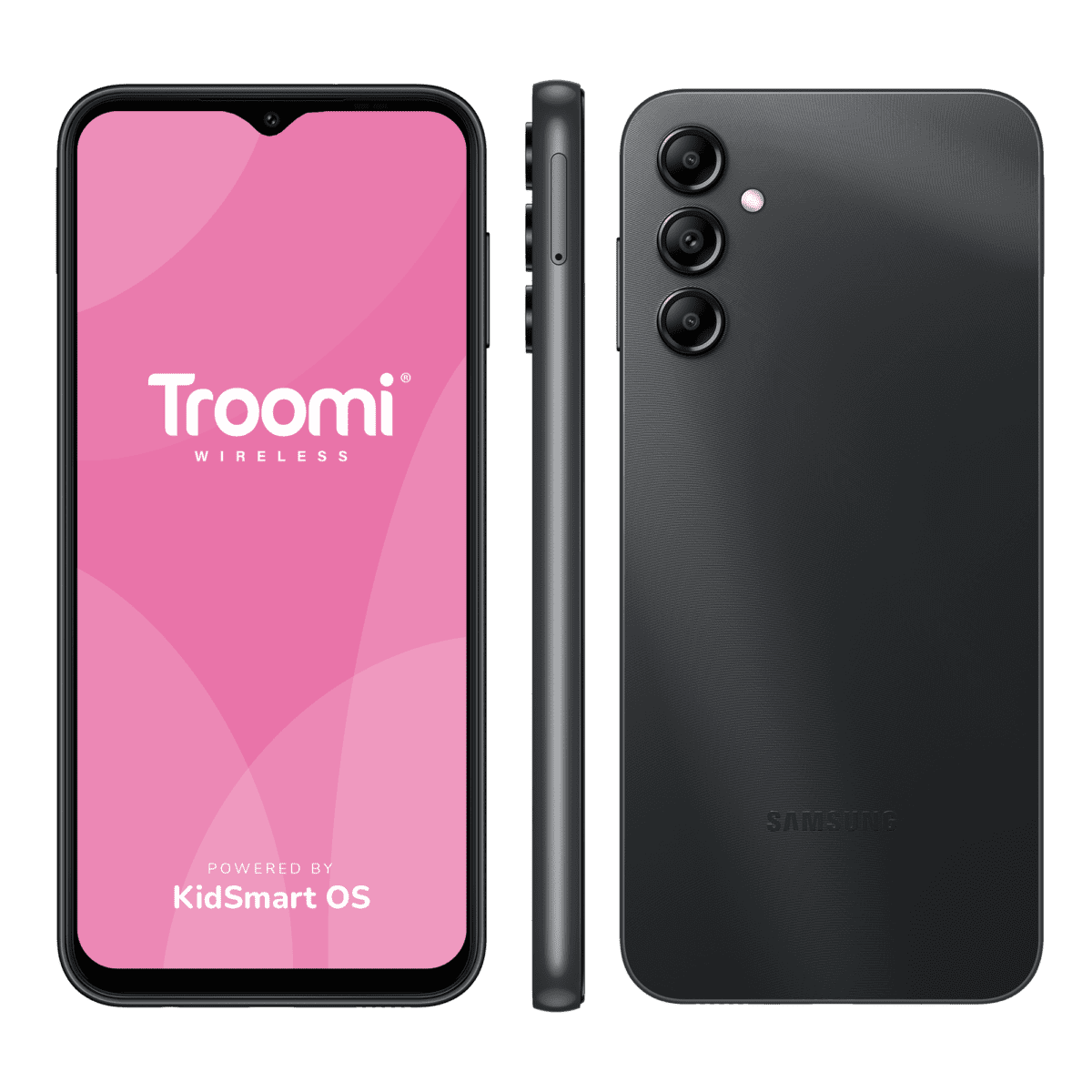 photo of front and back of troomi phone the Best smartphones with parental controls for kids