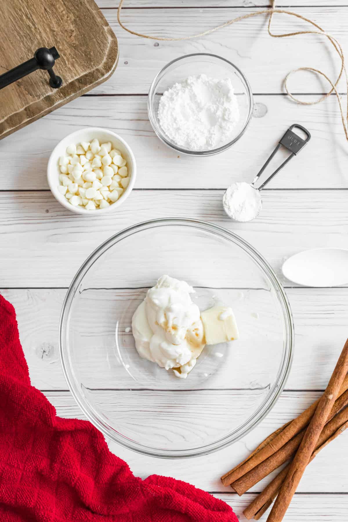 Christmas Sugar Cookie Dip ingredients