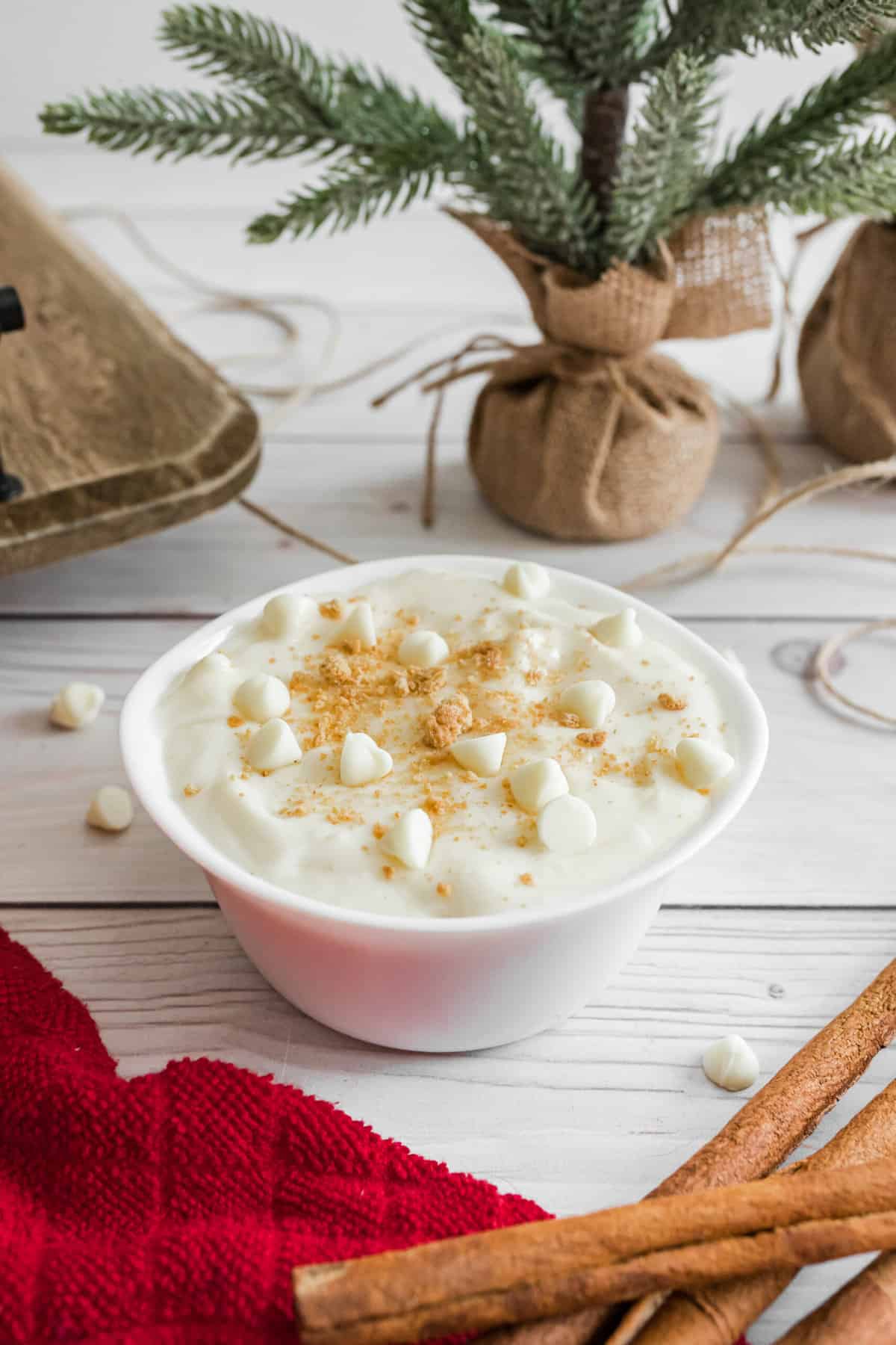 Christmas Sugar Cookie Dip in a bowl