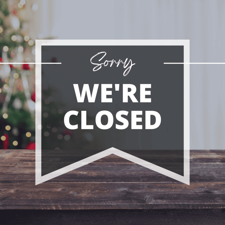 Free printable closed for christmas sign template - A Sparkle of Genius