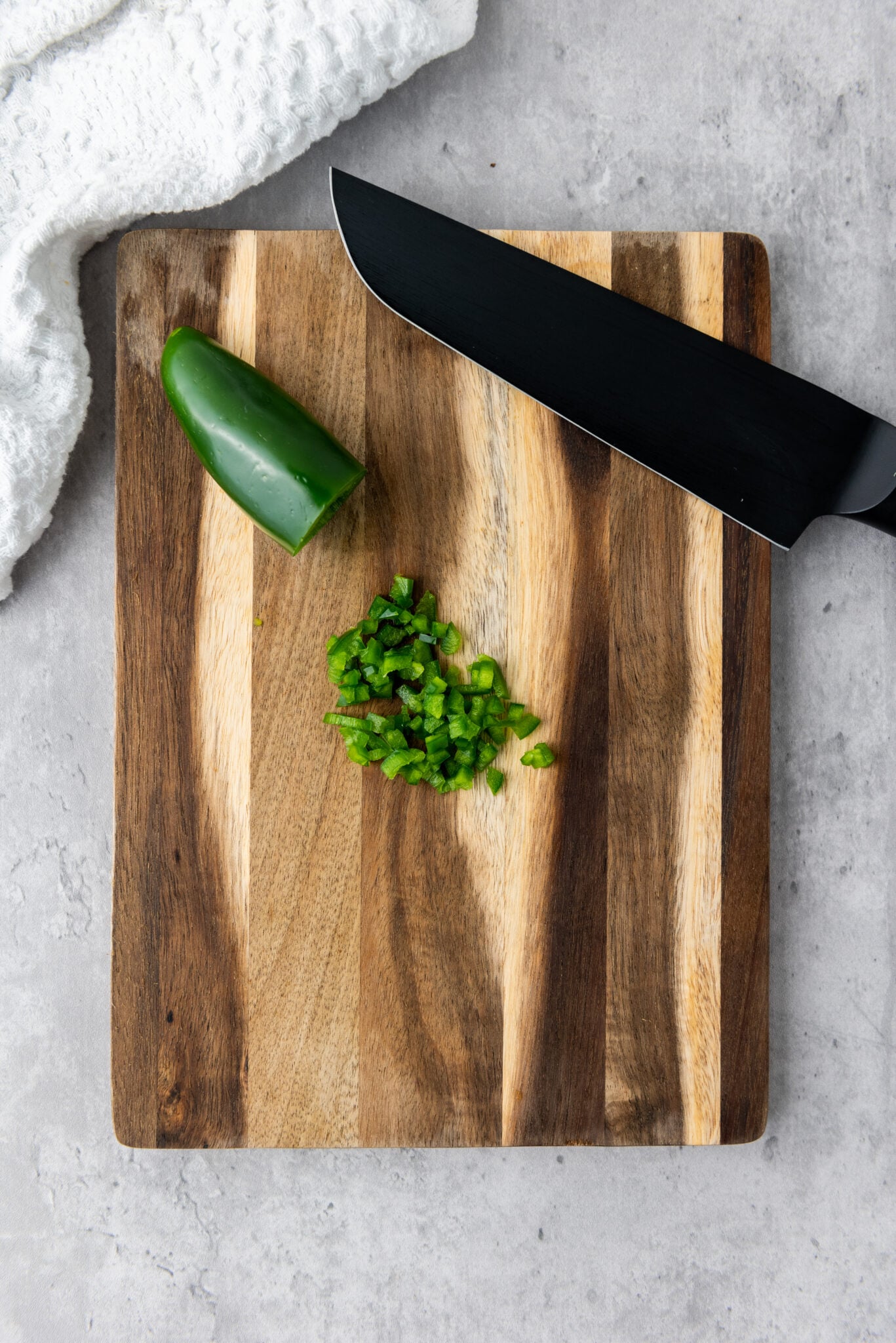 Finely chopped jalapeno pepper.