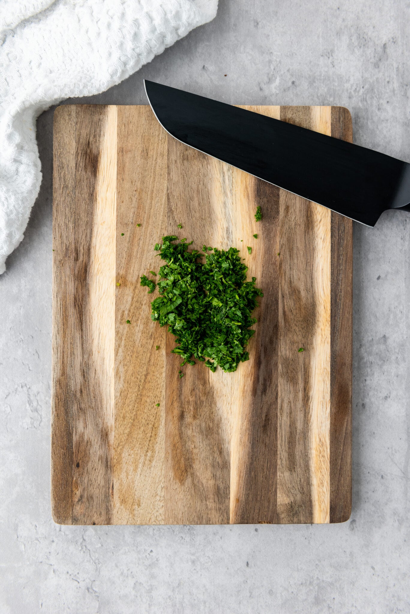 Freshly chopped cilantro leaves.