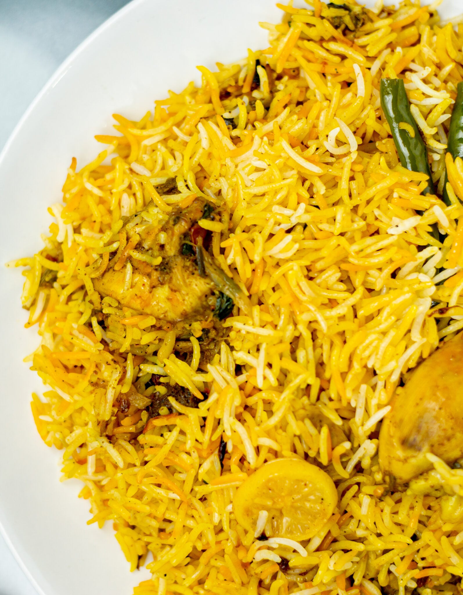 Chicken and rice on plate