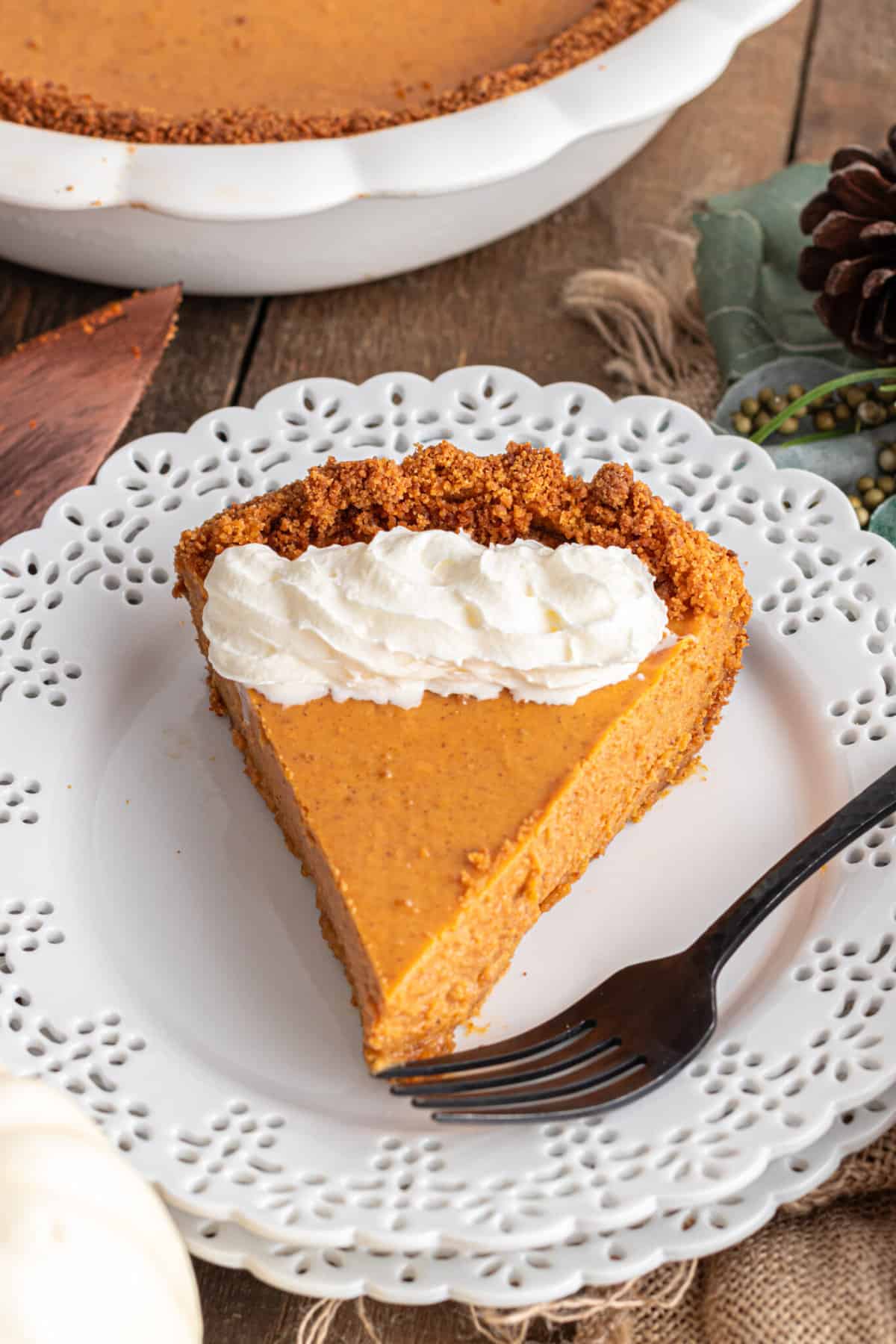 slice of pumpkin pie