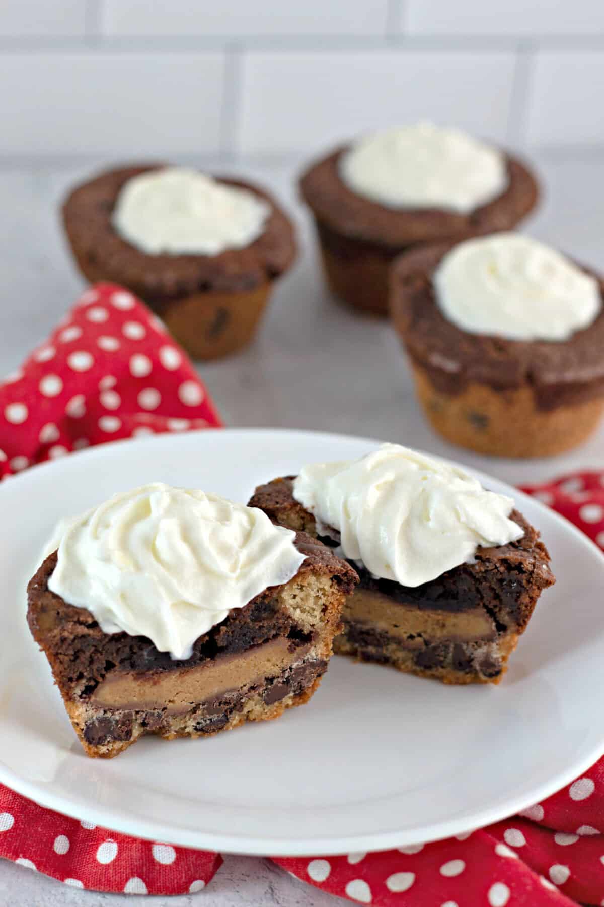 stuffed cookie on a plate