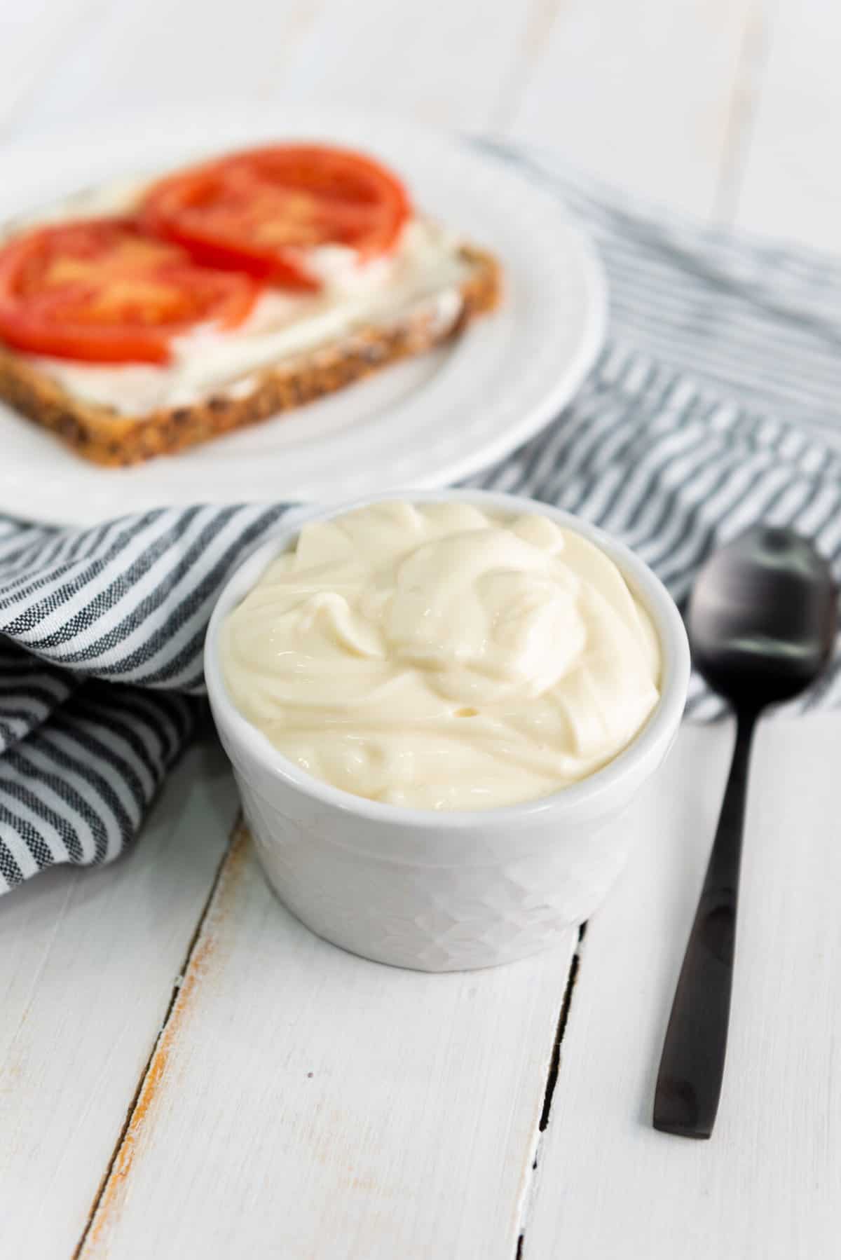 vegan mayo in a bowl