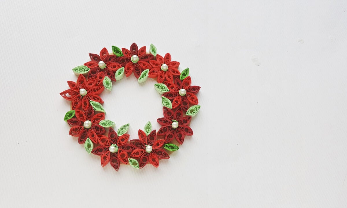 Quilled Wreath for christmas craft