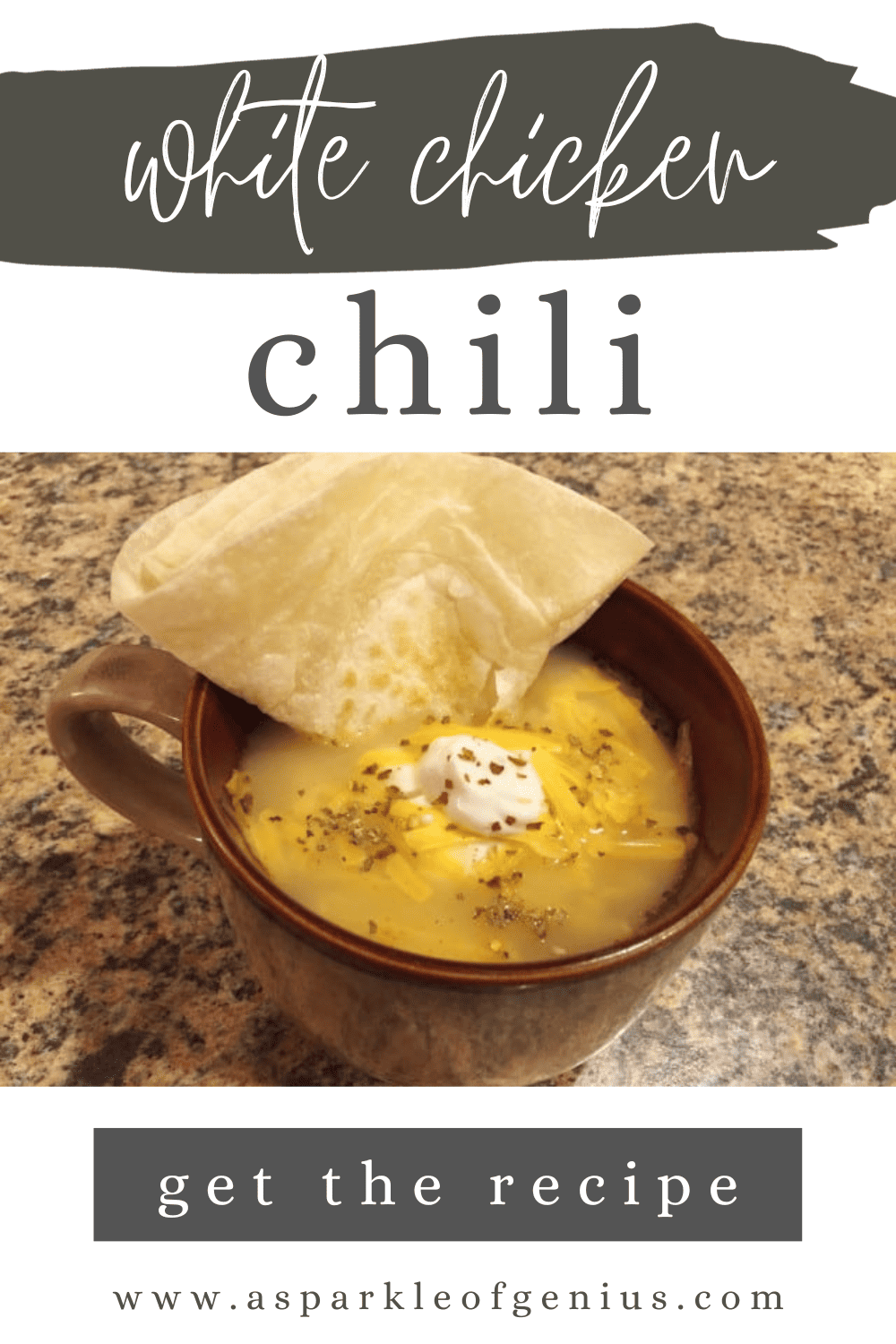 A mouthwatering image of the best white chicken chili recipe, featuring a creamy and hearty bowl of chili garnished with fresh ingredients, ready to be enjoyed.