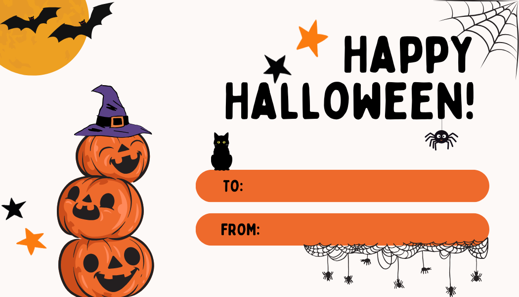 full size halloween gift tag