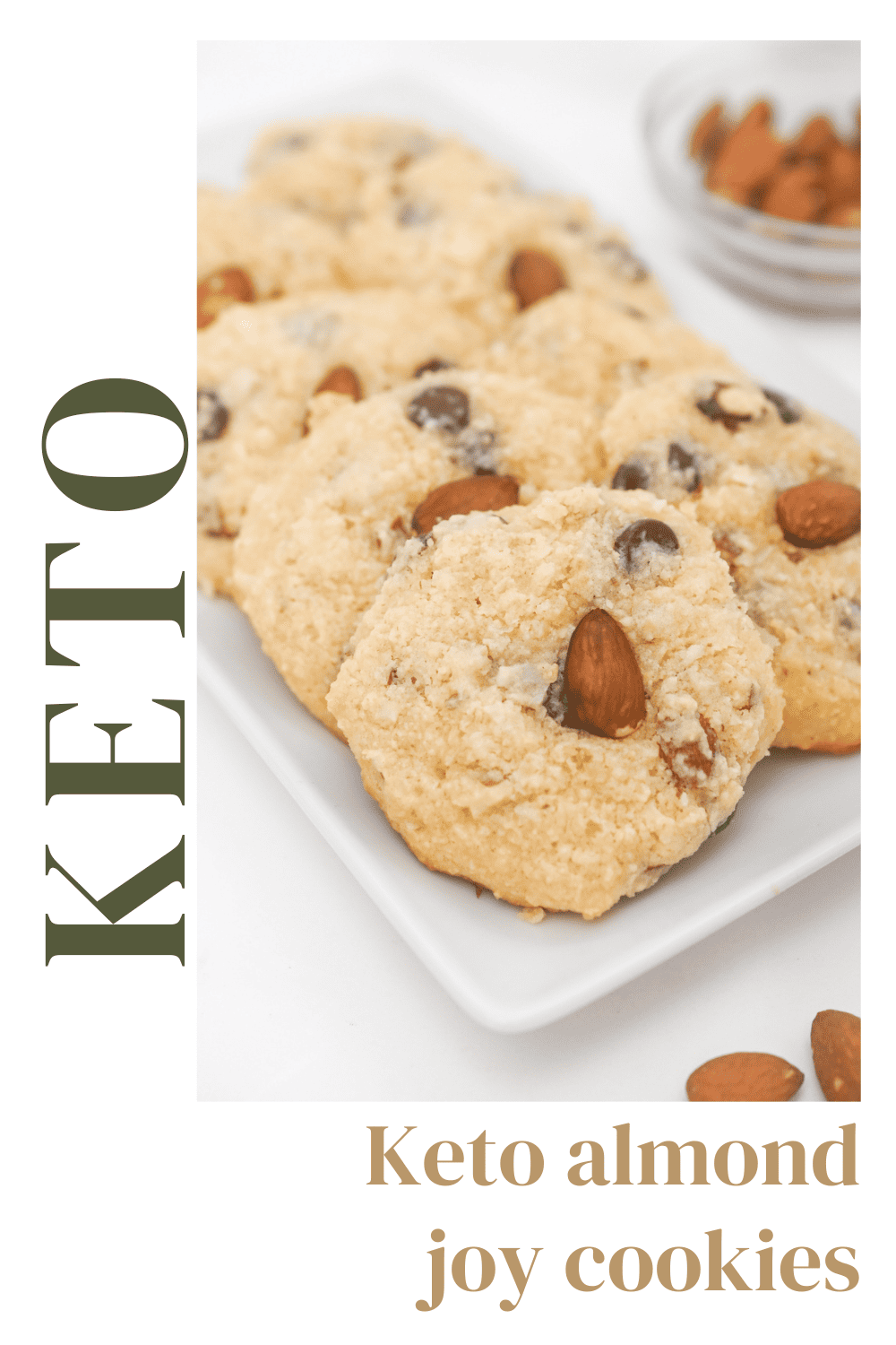 keto almond joy cookies with title