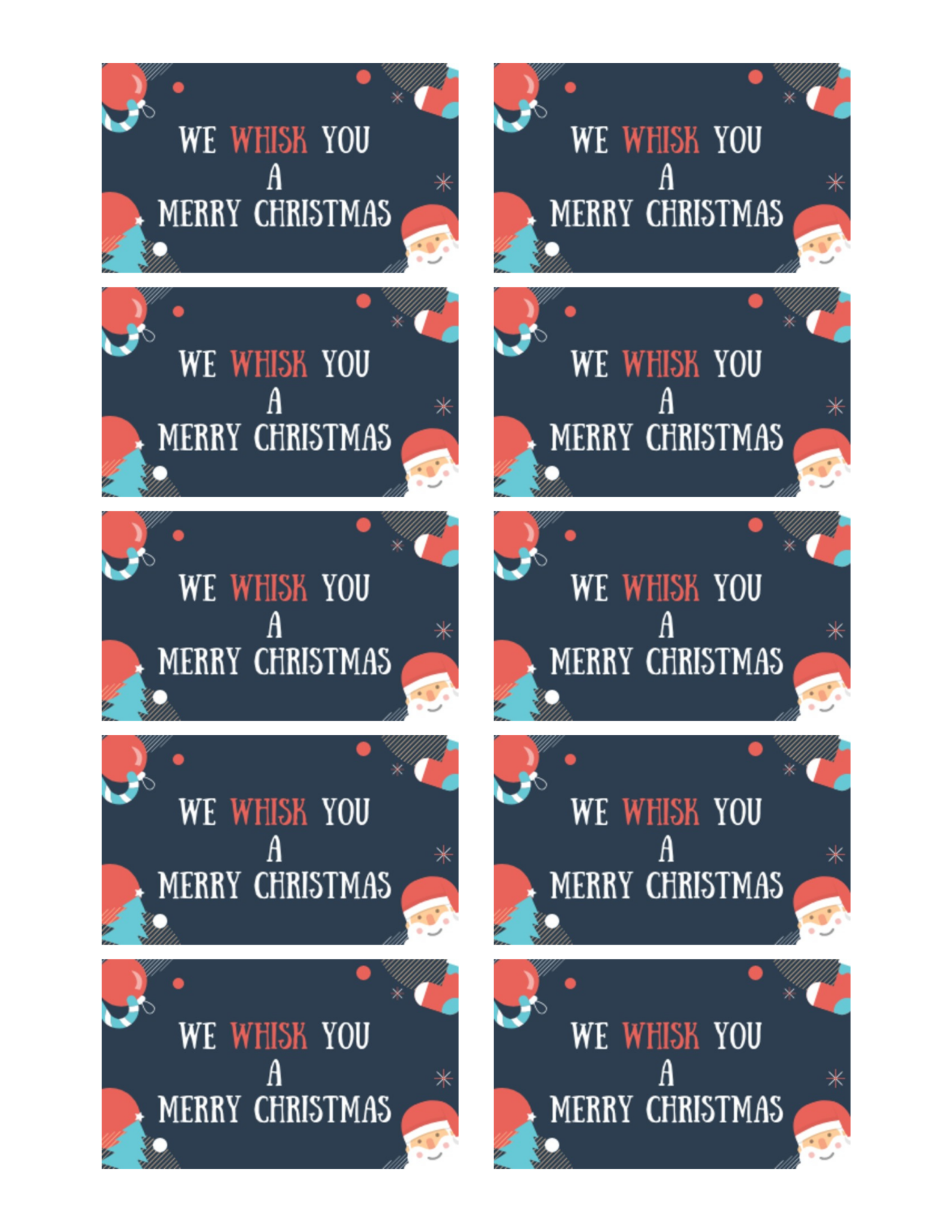 finished we whisk you a merry christmas printables gift