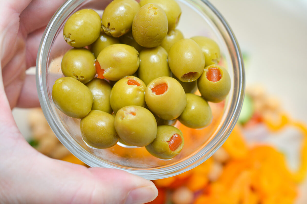 add olives to salad