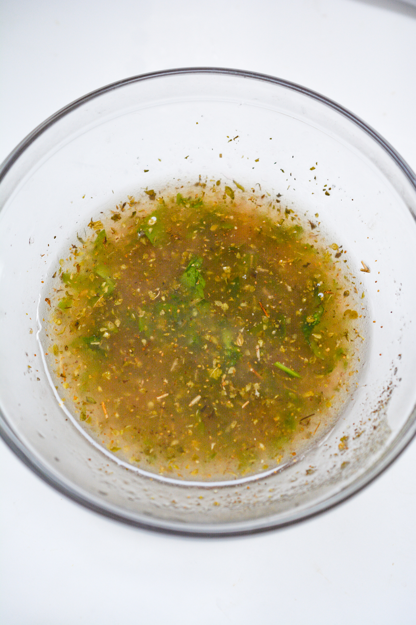 add salad dressing to salad
