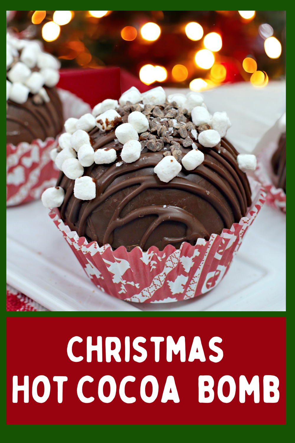 A tempting image of a hot cocoa bomb, a spherical chocolate shell filled with cocoa mix and marshmallows, ready to be dropped into a cup of hot milk to create a delicious winter beverage.