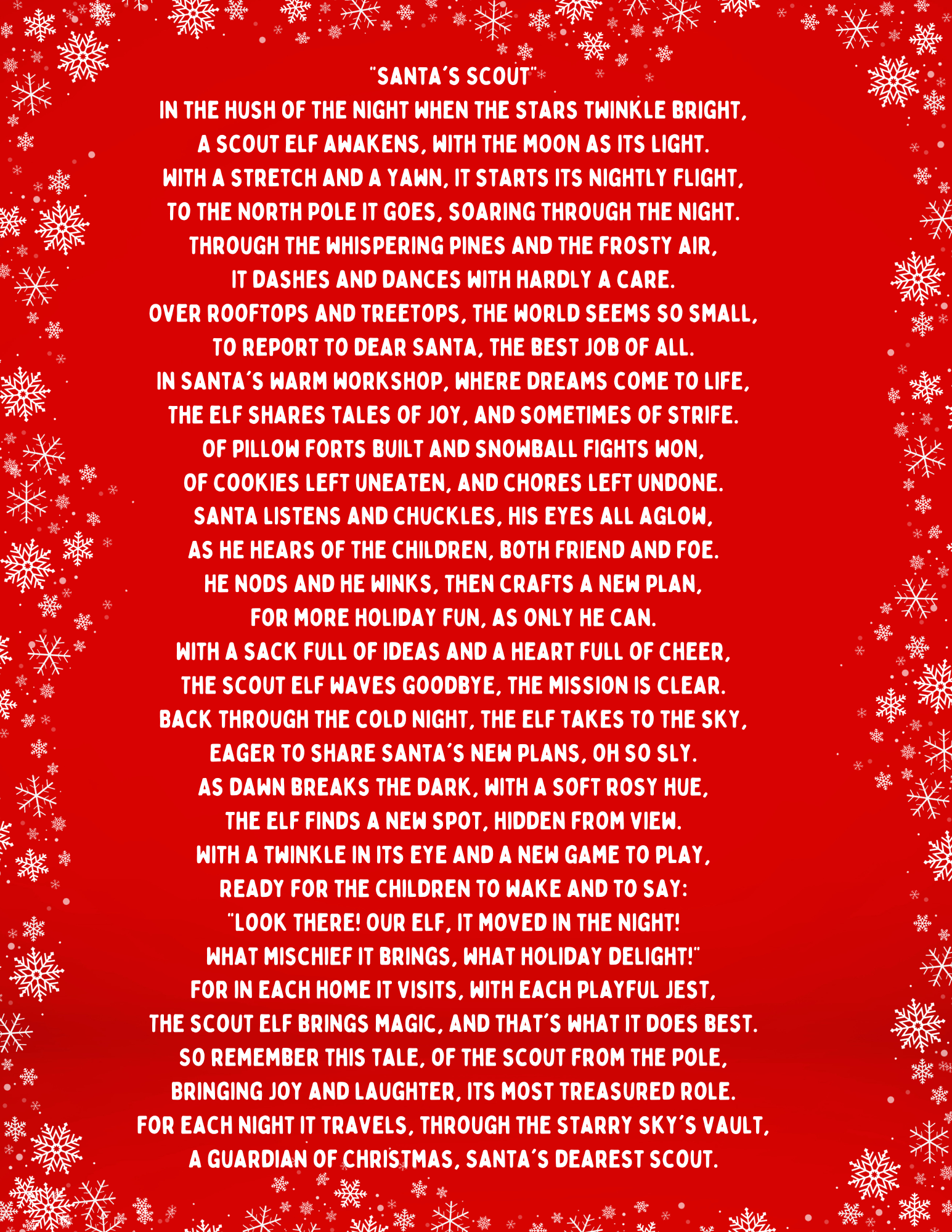 Santas Scout Poem