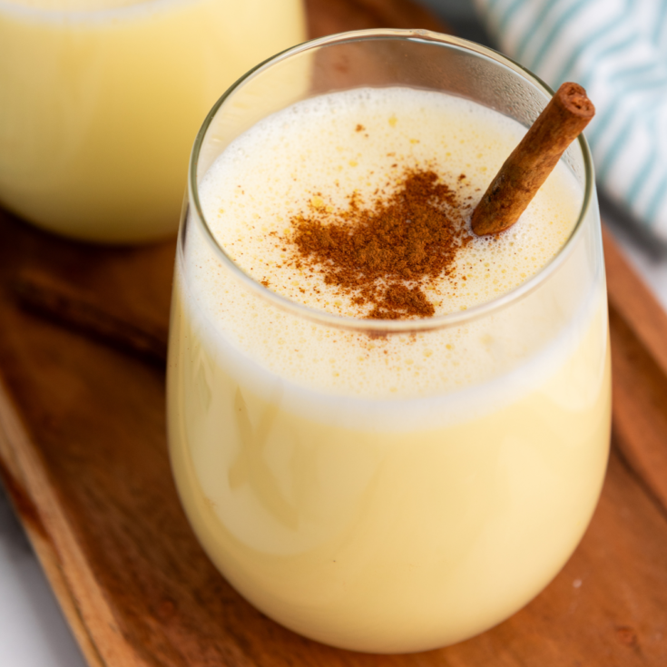 eggnog recipe no alcohol in a glass