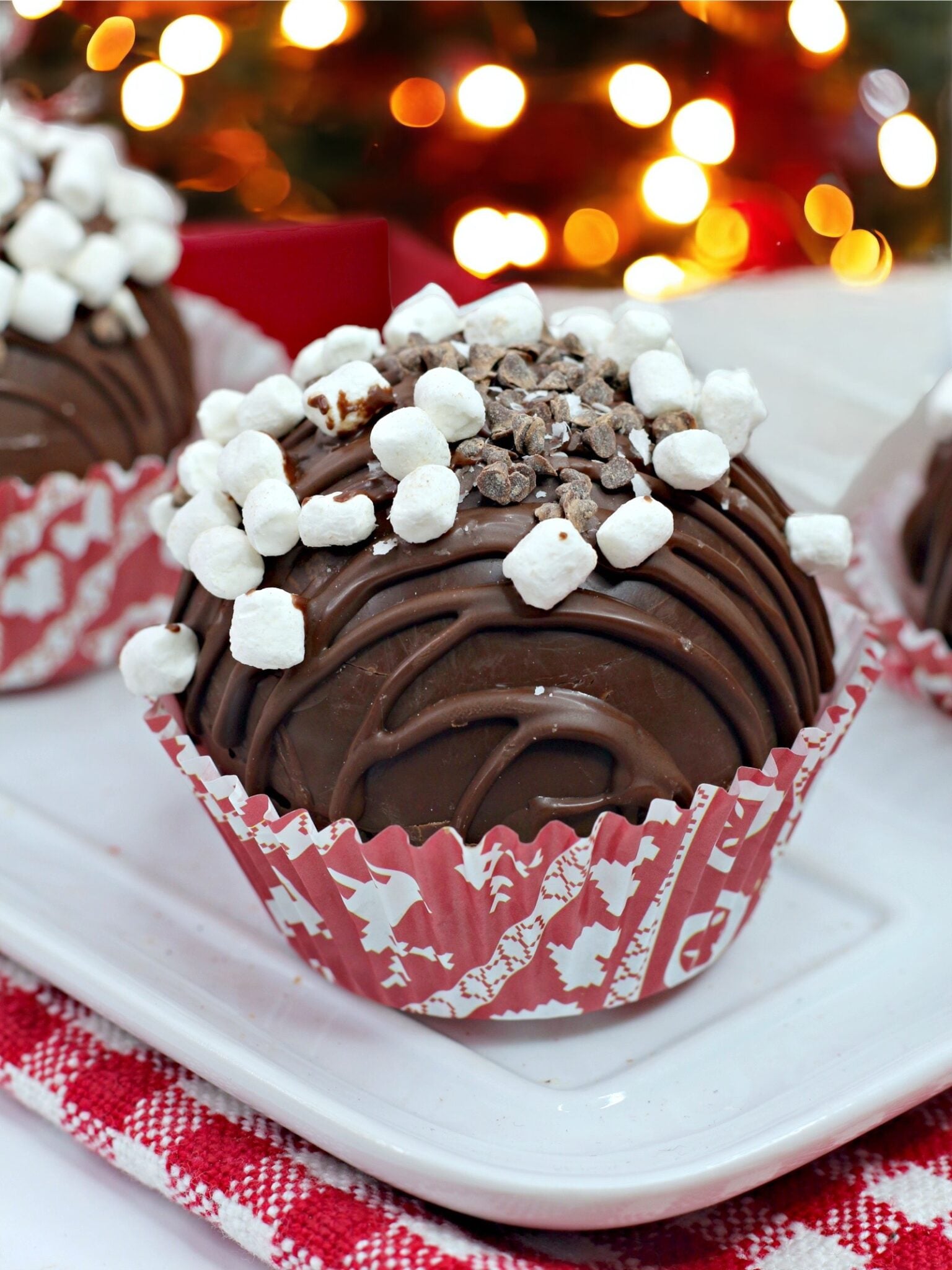 hot cocoa bomb decorated and ready to eat