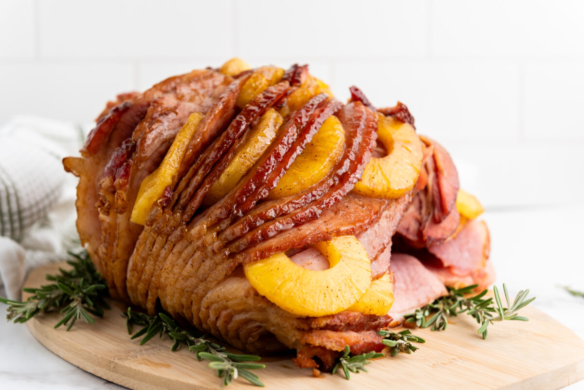 ham on cutting board