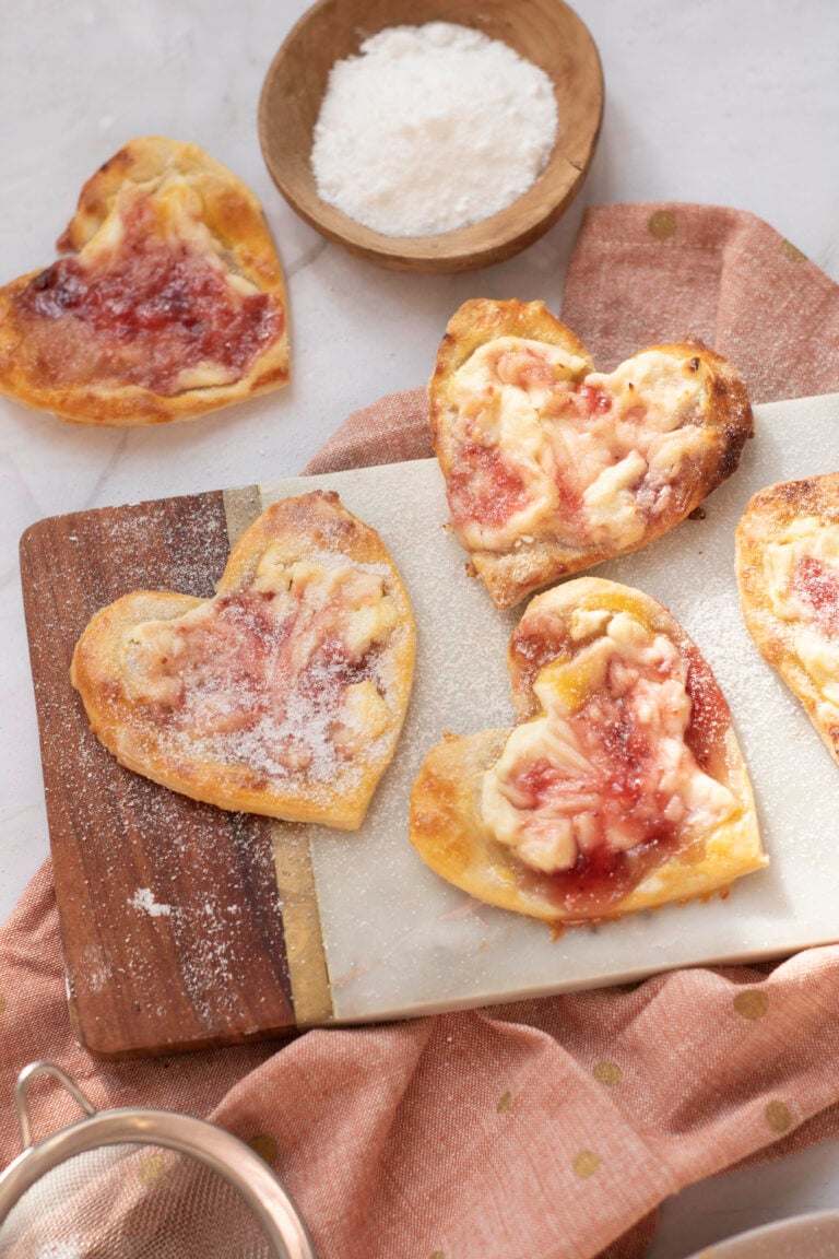 Puff Pastry Hearts Recipe with Cream Cheese and Jam - A Sparkle of Genius