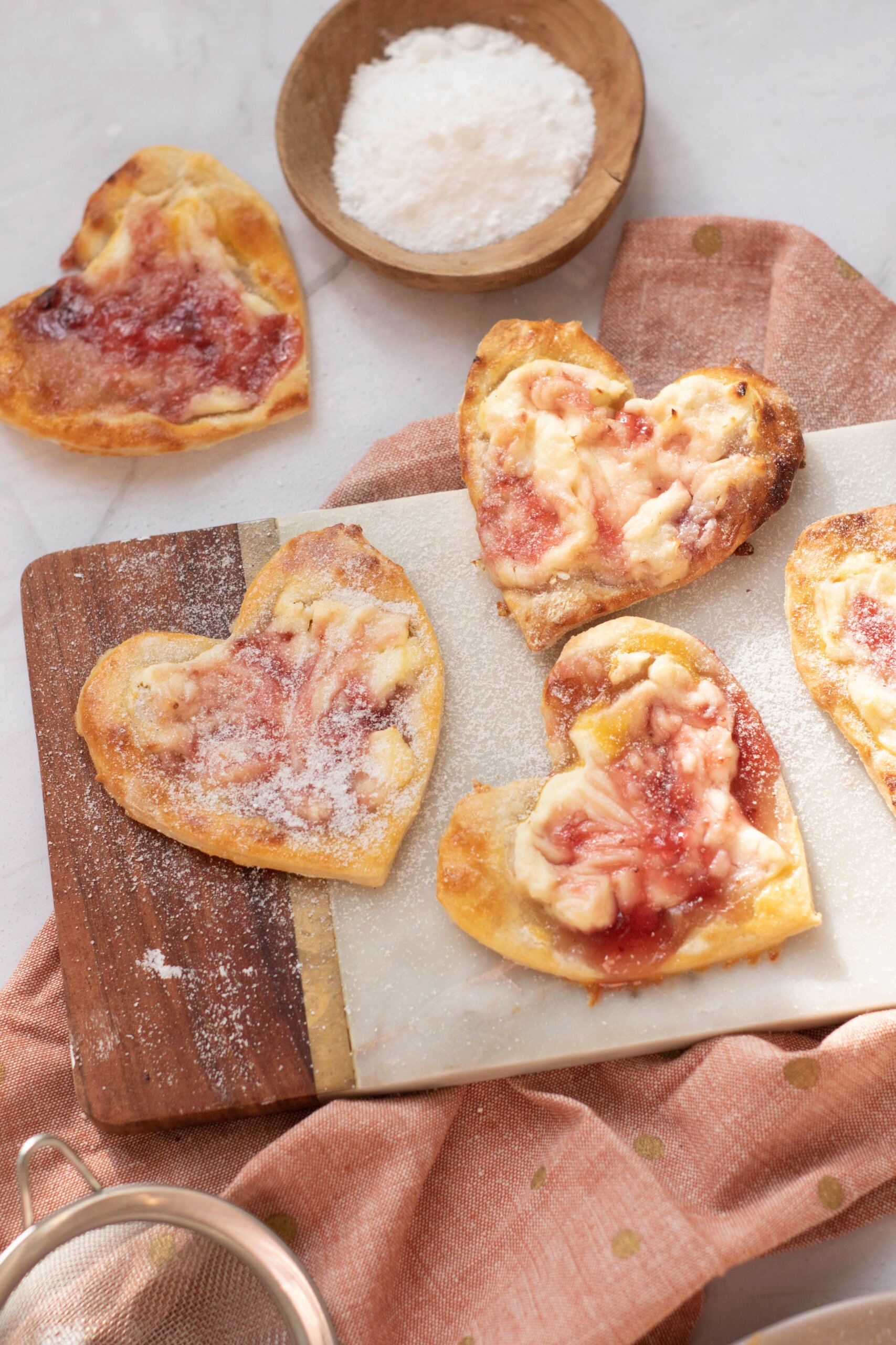 Puff Pastry Hearts Recipe with Cream Cheese and Jam - A Sparkle of Genius