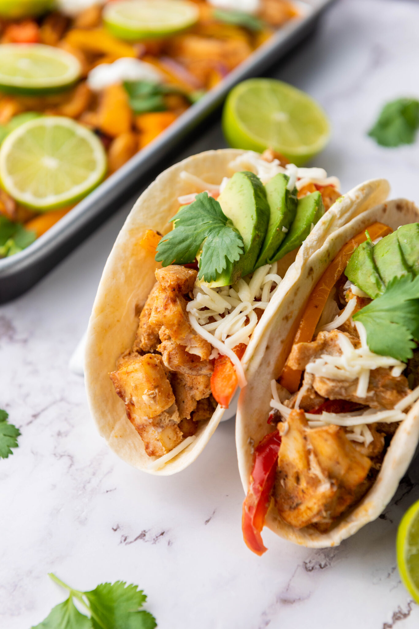 sheet pan chicken fajitas ready to eat
