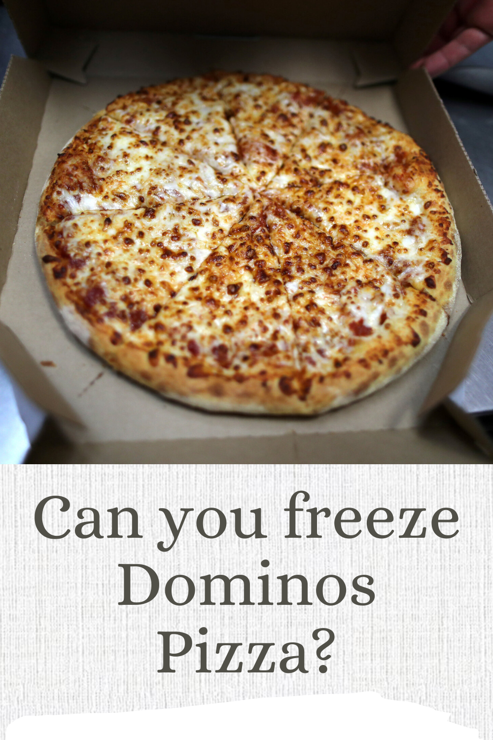 Can you freeze Dominos Pizza (Pinterest Pin)