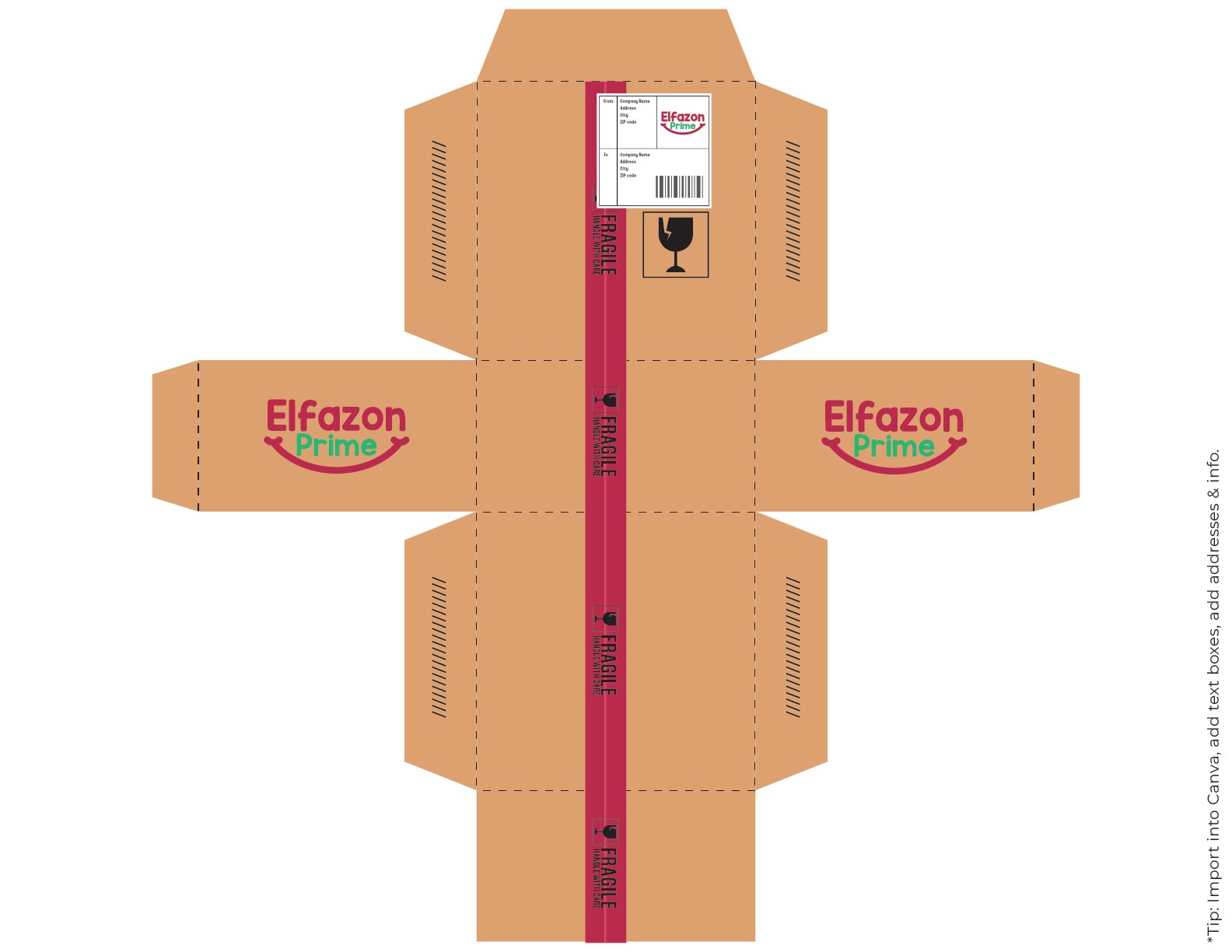 Elfazon boxes printable: Free Elf Sized Amazon box A Sparkle of Genius