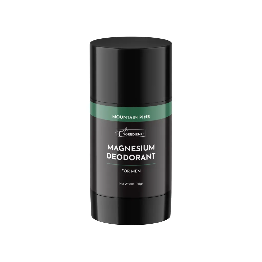 Mountain Pine Just Ingredients deodorant – natural men’s deodorant with magnesium protection Mountain Pine scented Just Ingredients deodorant for men with natural odor protection