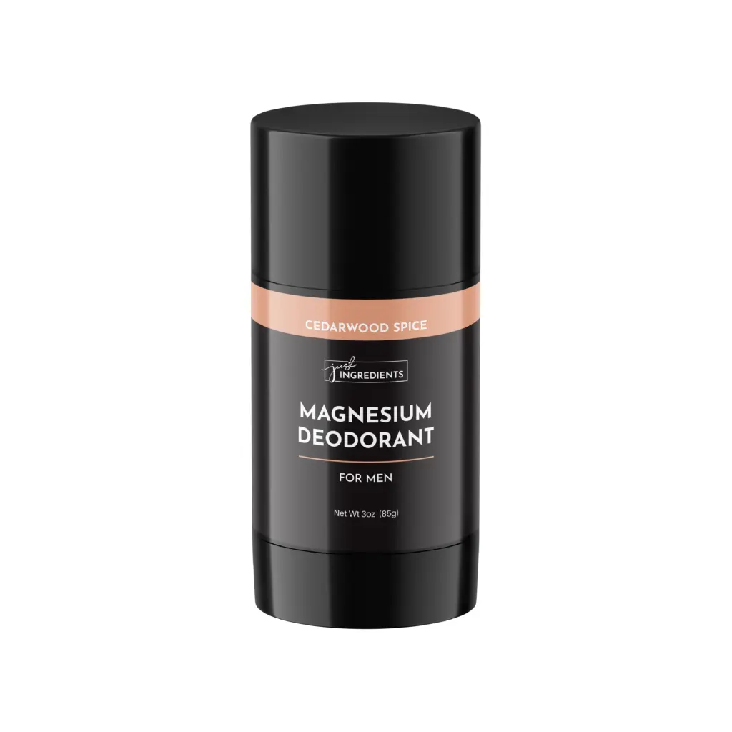 Cedarwood Spice Just Ingredients deodorant for men – aluminum-free and long-lasting Just Ingredients deodorant for men in Cedarwood Spice scent with magnesium formula