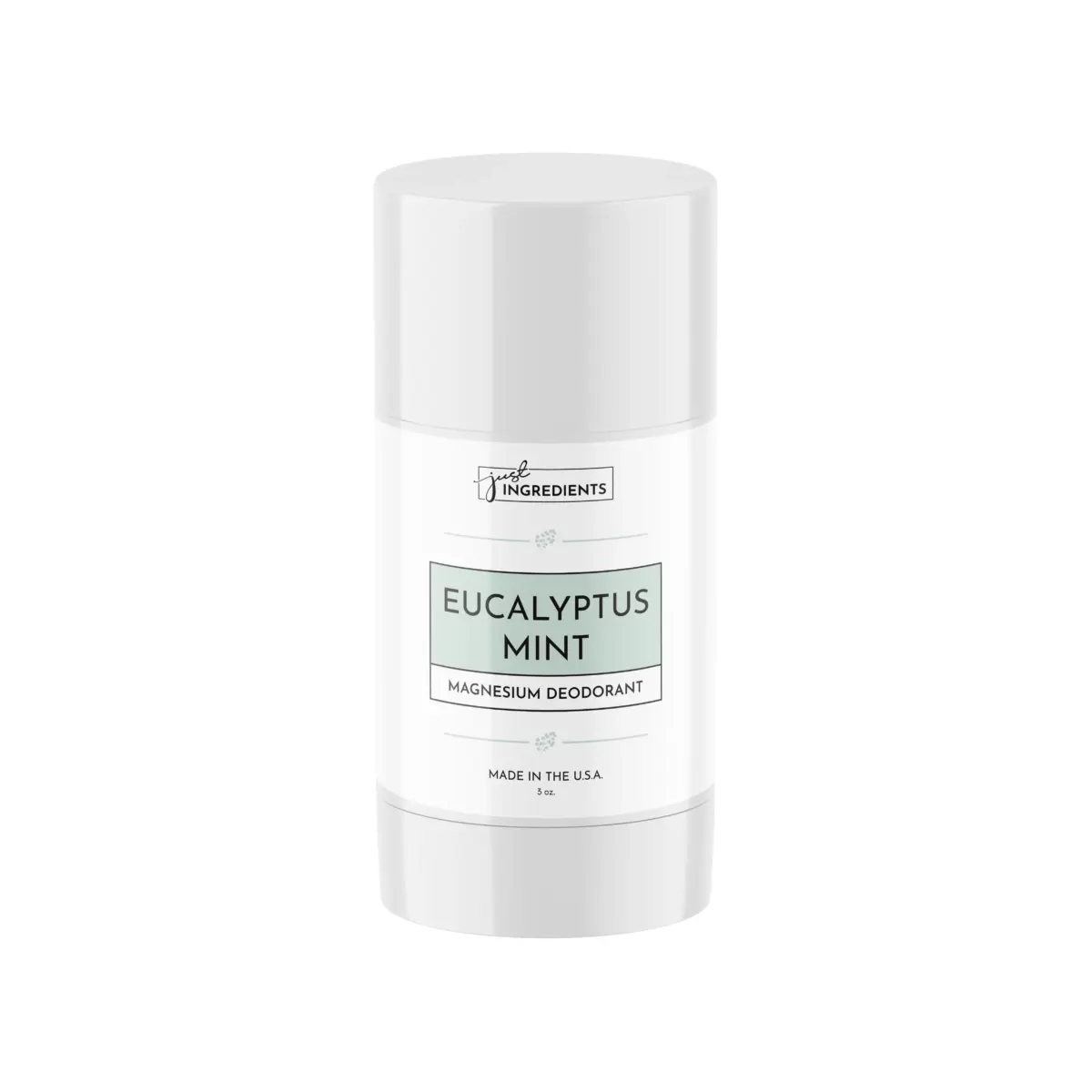 Eucalyptus Mint Just Ingredients deodorant featuring magnesium and clean botanicals