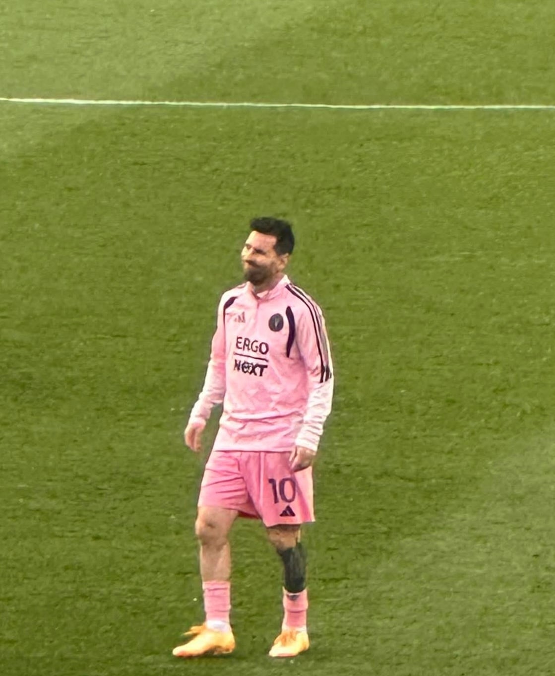 Lionel Messi playing for Inter Miami during an MLS match